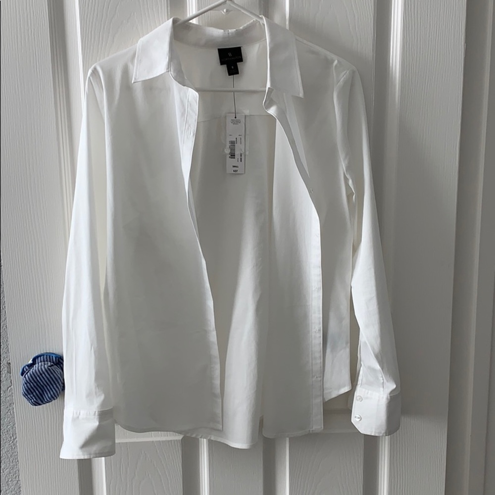 NWT white worthington button up blouse